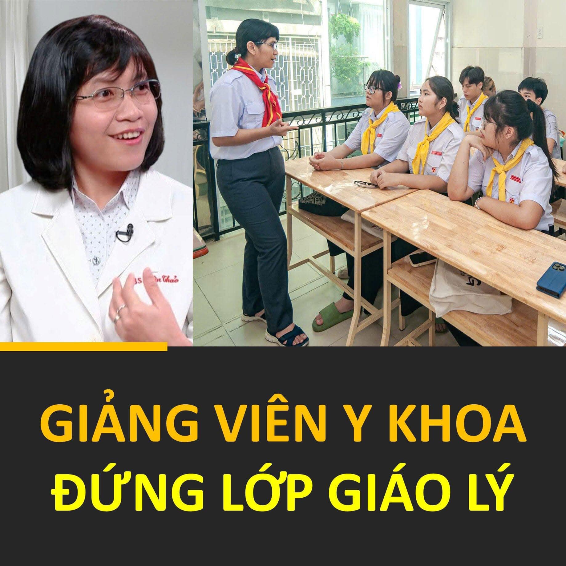 Giảng viên y khoa đứng lớp giáo lý