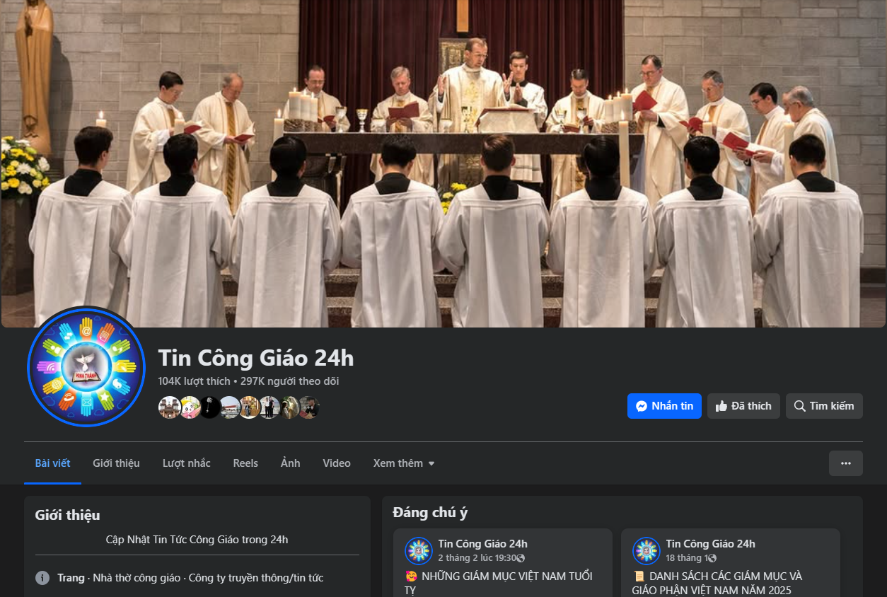 Fanpage TIN CÔNG GIÁO 24H