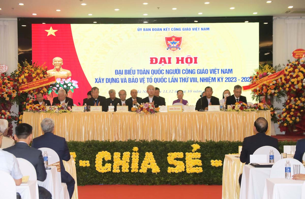 Hình ảnh tại Đại hội đại biểu toàn quốc Người Công giáo Việt Nam xây dựng và bảo vệ Tổ quốc lần thứ tám. Ảnh: TTXVN.