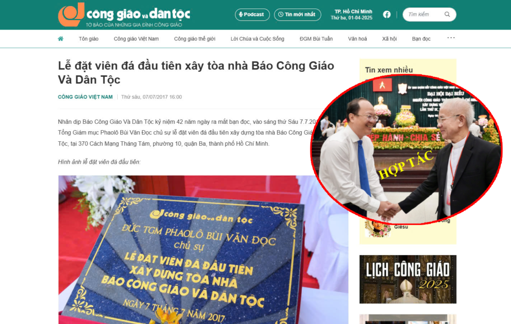 Sự thật về 'Báo Công Giáo và Dân Tộc' công cụ 'điều khiển' của Chính Quyền Việt Nam