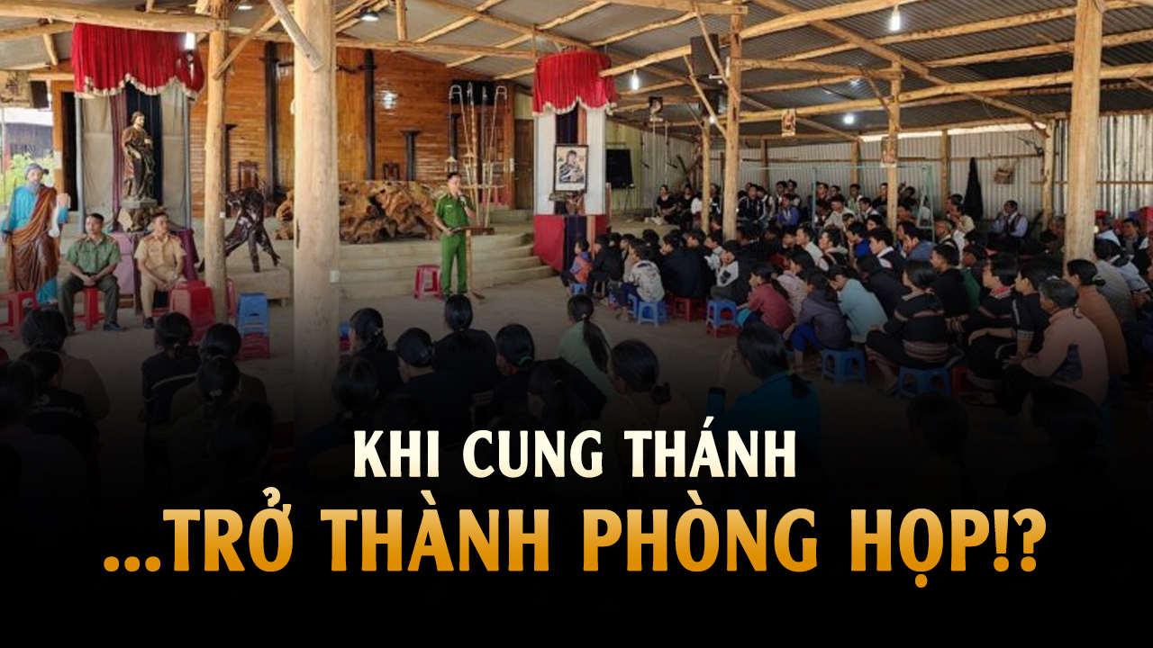 Giáo xứ Phú Yên Hra 'cho' Công an đứng trước 'Cung Thánh' tuyên truyền luật ATGT?