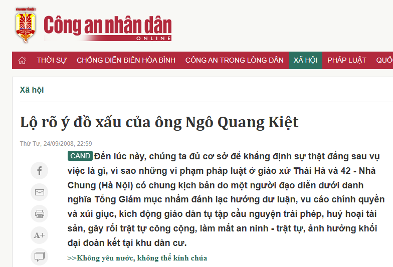 Lộ rõ ý đồ xấu của ông Ngô Quang Kiệt