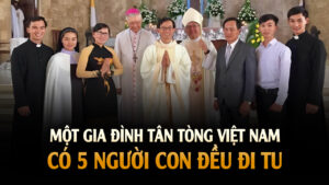 Một gia đình tân tòng có 5 người con là Linh Mục và Nữ tu