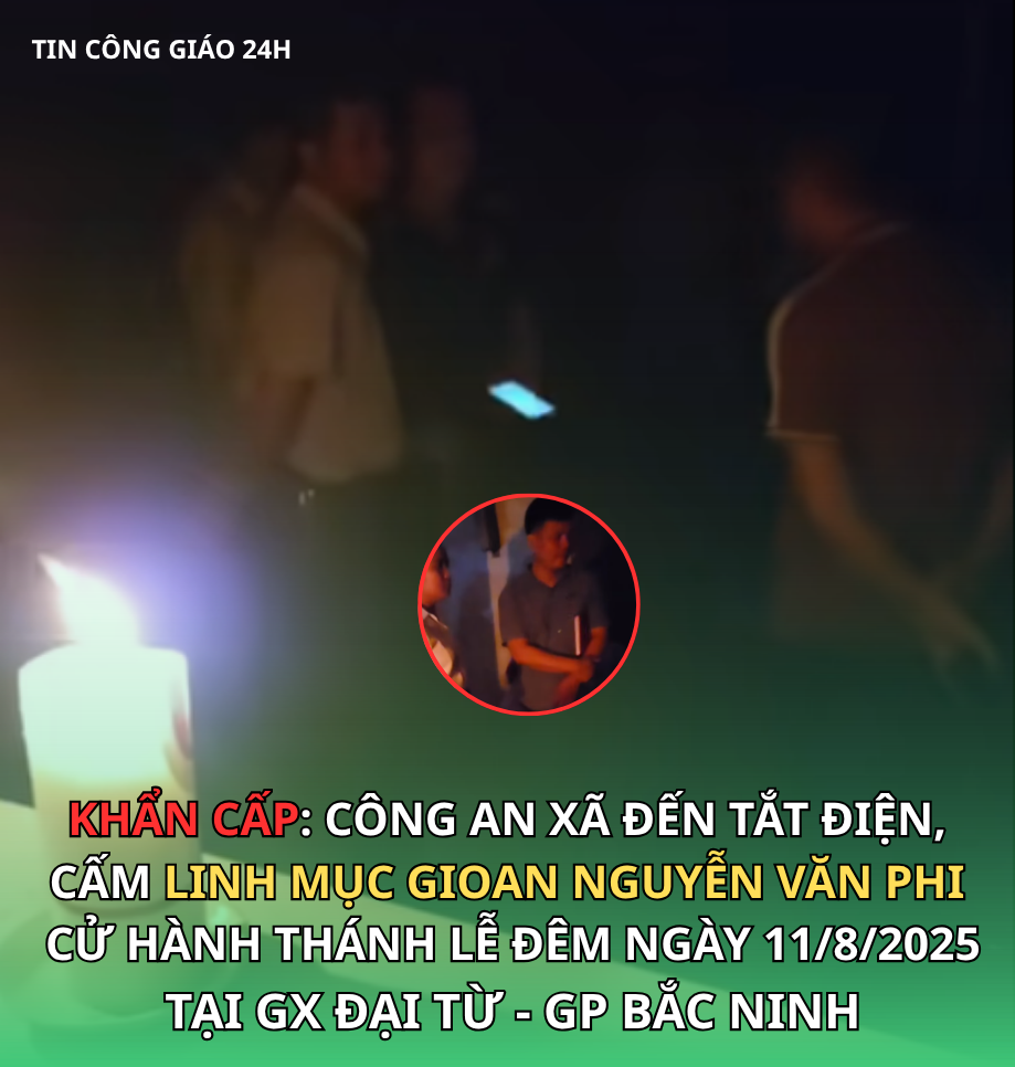 Công an xã cắt điện, Thánh lễ dang dở tại giáo điểm Bình Thuận