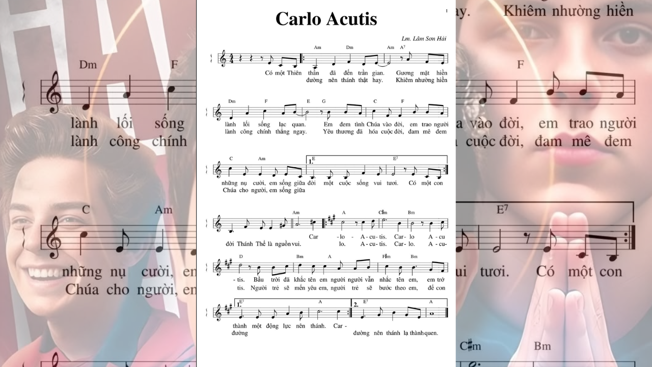 Bài hát về vị thánh Carlo Acutis
