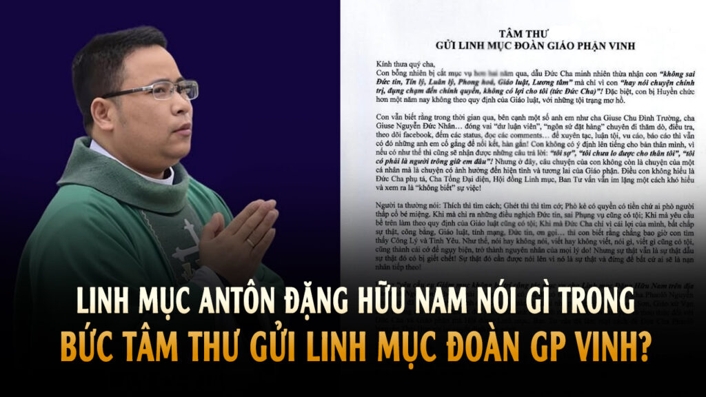 Linh mục Antôn Đặng Hữu Nam nói gì với Linh mục đoàn GP Vinh?