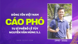 Thương xót Tu sĩ Dòng Tên Việt Nam qua đời ở tuổi 27