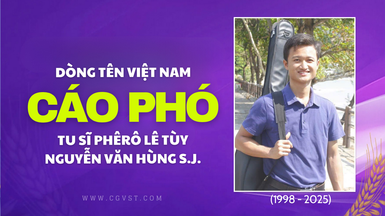 Thương xót Tu sĩ Dòng Tên Việt Nam qua đời ở tuổi 27