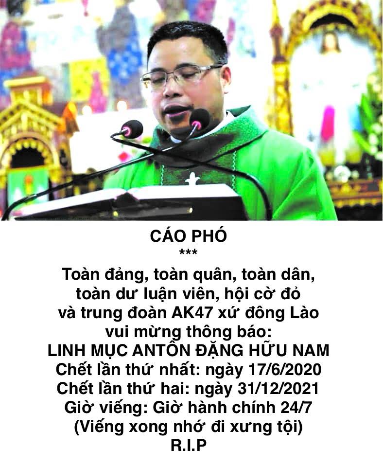 Cáo phó Linh mục Antôn Đặng Hữu Nam