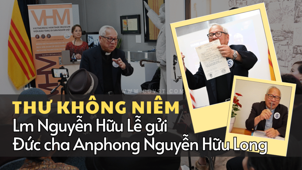 Thư không niêm gửi Đức cha Anphong Nguyễn Hữu Long, GP Vinh
