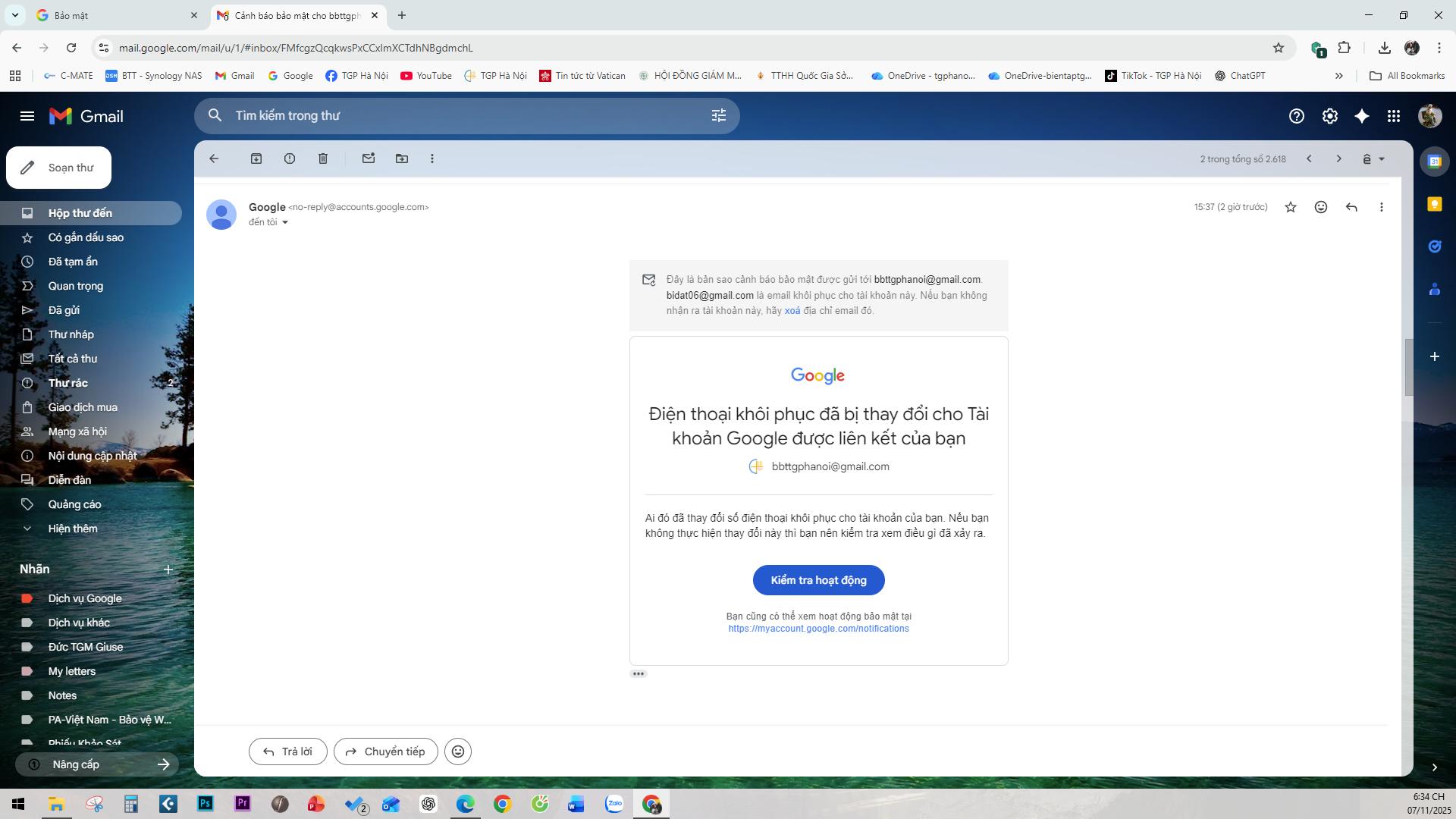 Kênh Youtube TGP HÀ NỘI bị hacker tấn công để live Bitcoin