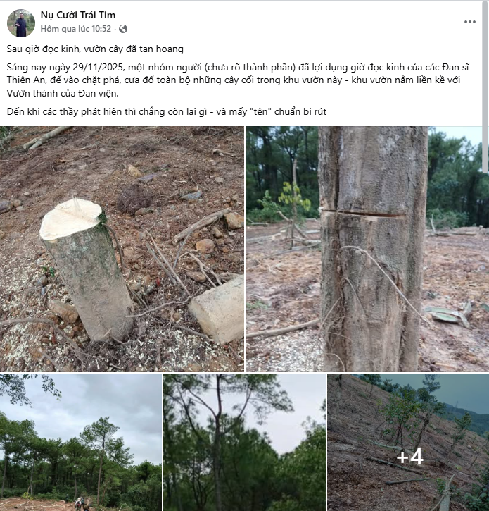 Đan Viện Thiên An Huế bị kẻ lạ phá bất ngờ