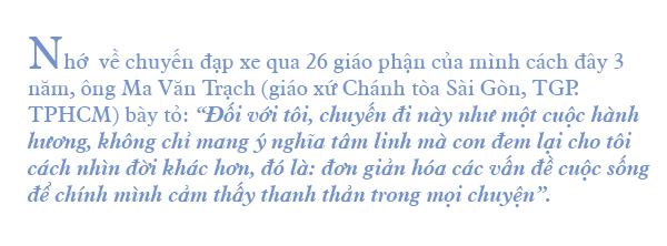 Người đàn ông hành hương qua 26 giáo phận bằng xe đạp