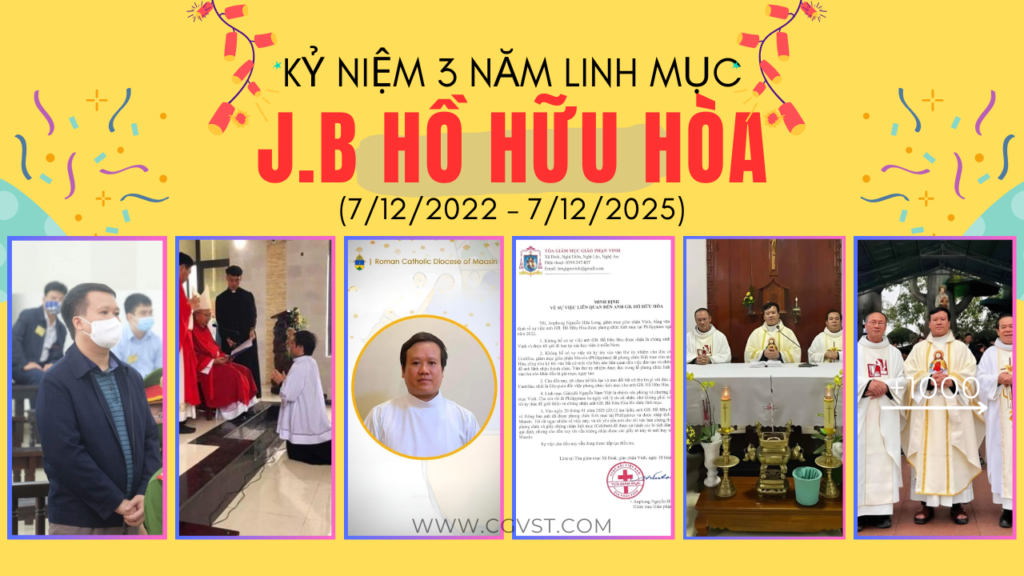 Kỷ niệm 3 năm ngày thụ phong Linh mục J.B Hồ Hữu Hòa