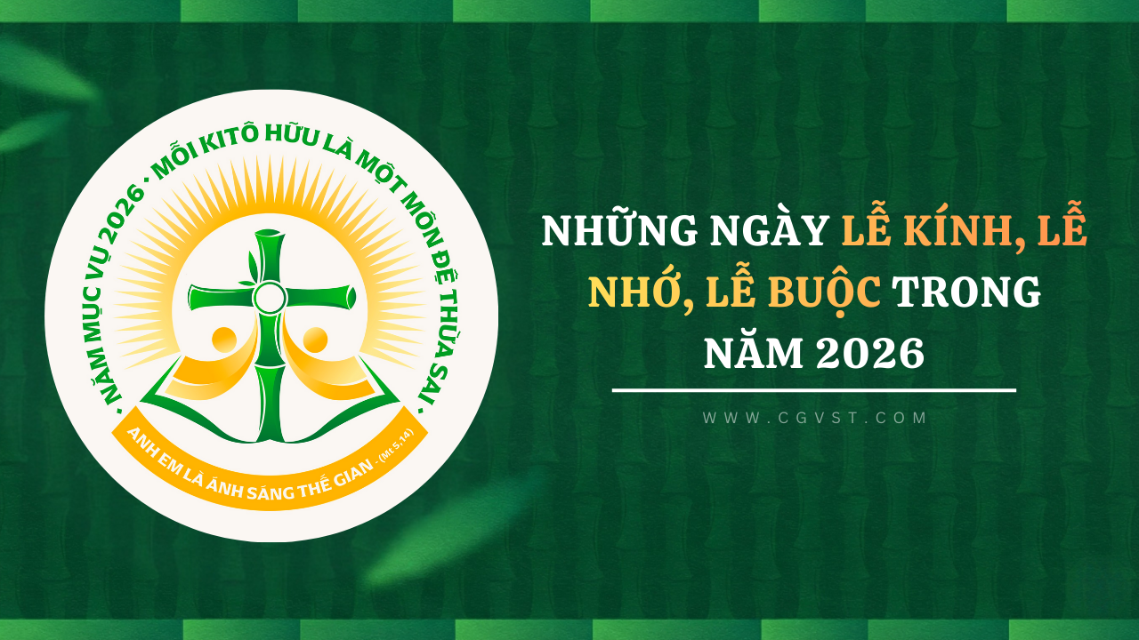 Những ngày Lễ buộc, Lễ kính, Lễ nhớ trong năm 2026