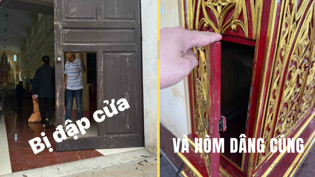 Giáo Xứ Vũ Điện - TGP Hà Nội bị kẻ lạ đập phá