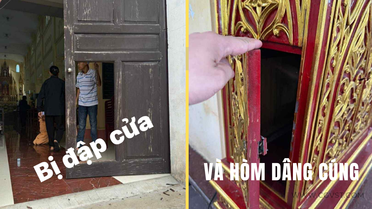 Giáo Xứ Vũ Điện - TGP Hà Nội bị kẻ lạ đập phá