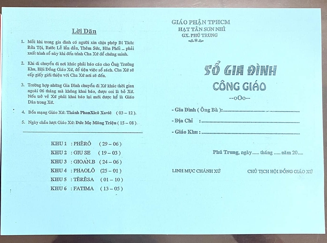 Tên trong sổ rửa tội có sửa được không?