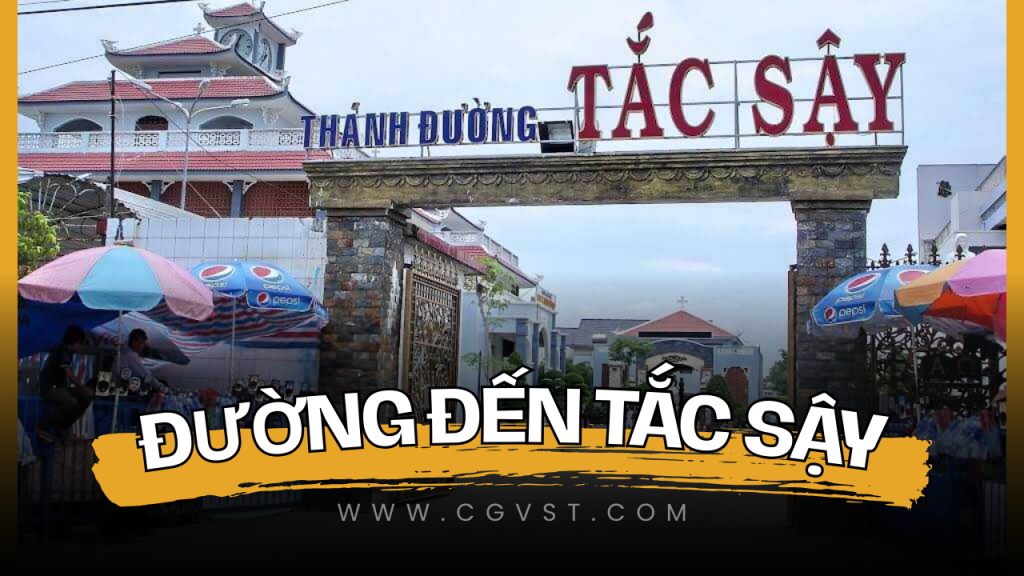 Chỉ dẫn đường đến Trung tâm Hành hương Tắc Sậy