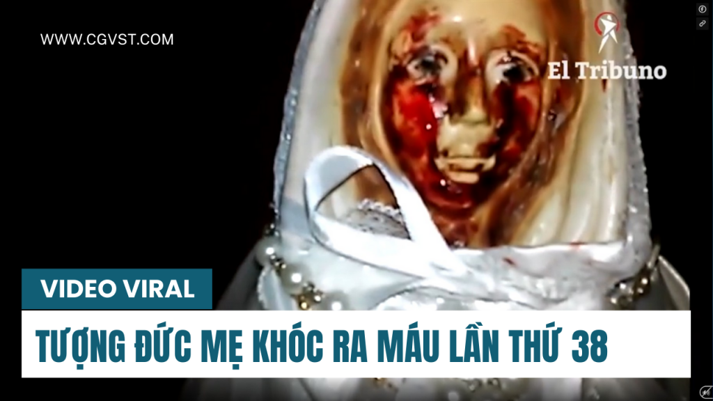Tượng Đức mẹ Maria lại ‘khóc ra máu’ ở Argentina gây xôn xao