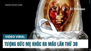 Tượng Đức mẹ Maria lại ‘khóc ra máu’ ở Argentina gây xôn xao