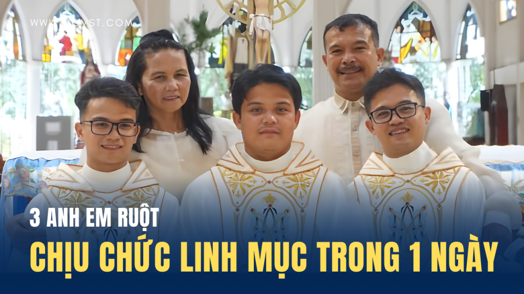 3 anh em ruột trở thành linh mục trong cùng một ngày