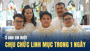 3 anh em ruột trở thành linh mục trong cùng một ngày