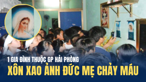 Xôn xao ảnh Đức Mẹ Maria chảy máu ở 1 gia đình thuộc GP Hải Phòng