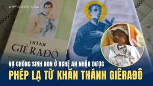 Phép lạ từ Khăn Thánh Giêrađô của vợ chồng sinh non ở Nghệ An