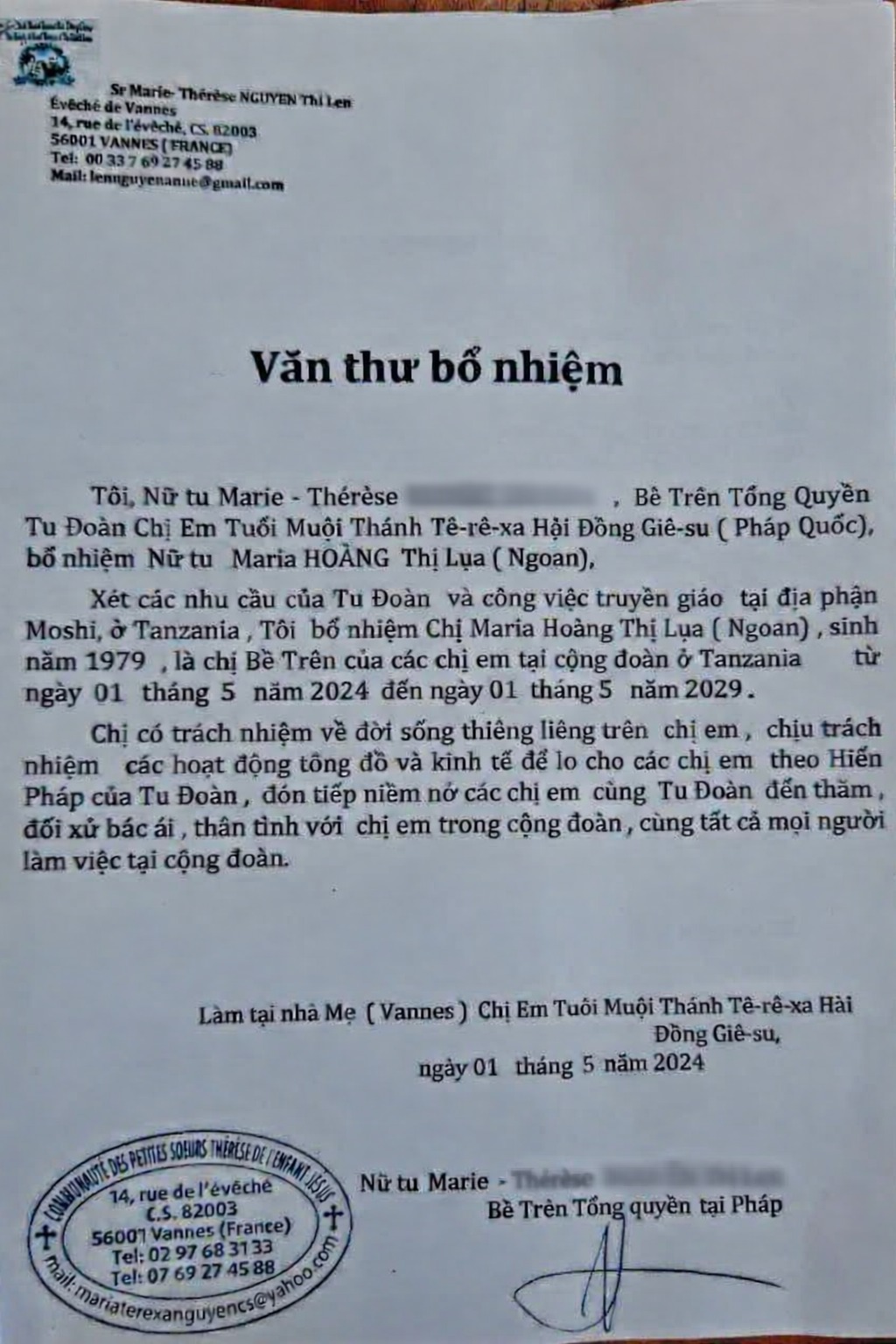 1 Linh mục cảnh báo trường hợp mạo danh Nữ tu và Dòng tu