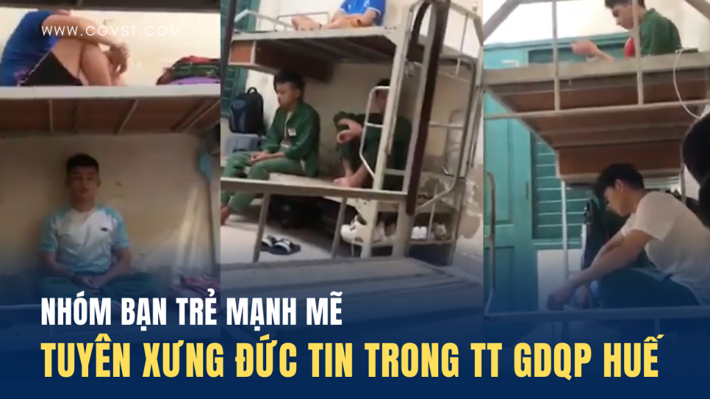 Video các bạn trẻ đọc kinh lần Chuỗi Mân Côi trong danh trại quân đội