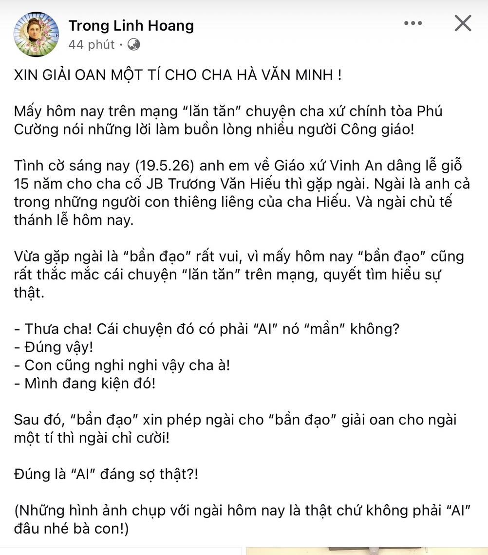 1 Linh mục GP Phan Thiết lên tiếng 'giải oan' cho Cha Antôn Hà Văn Minh (GP Phú Cường)