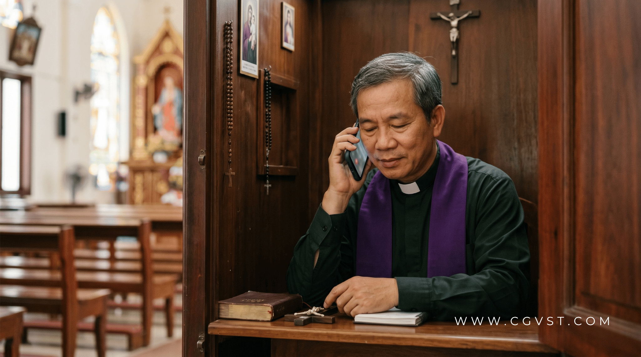 Linh mục giải tội qua điện thoại được không?