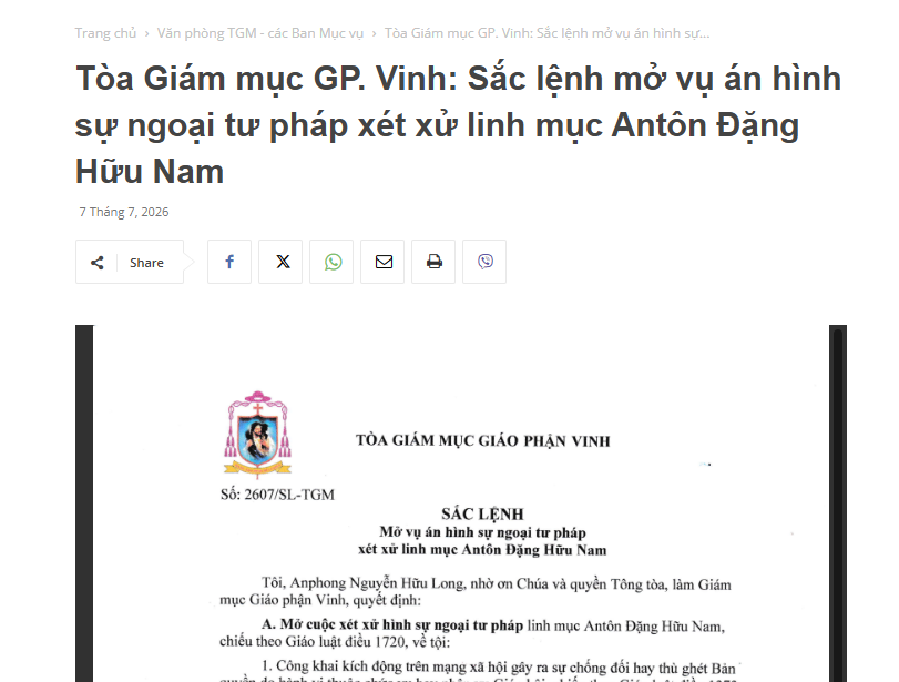 ÁN HÌNH SỰ NGOẠI TƯ PHÁP TRONG CÔNG GIÁO LÀ GÌ? CÓ TIỀN LỆ NÀO Ở VIỆT NAM CHƯA?