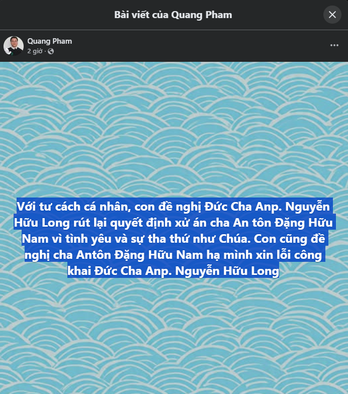 1 Linh mục Thái Bình đề nghị rút án và xin lỗi công khai