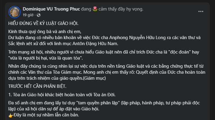 1 Linh mục đang phục vụ tại Châu Phi lên tiếng về vụ cha Antôn Đặng Hữu Nam
