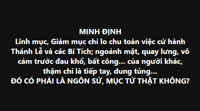 Nói về 2 chữ 'Minh Định' mà cha Antôn Đặng Hữu Nam hay dùng