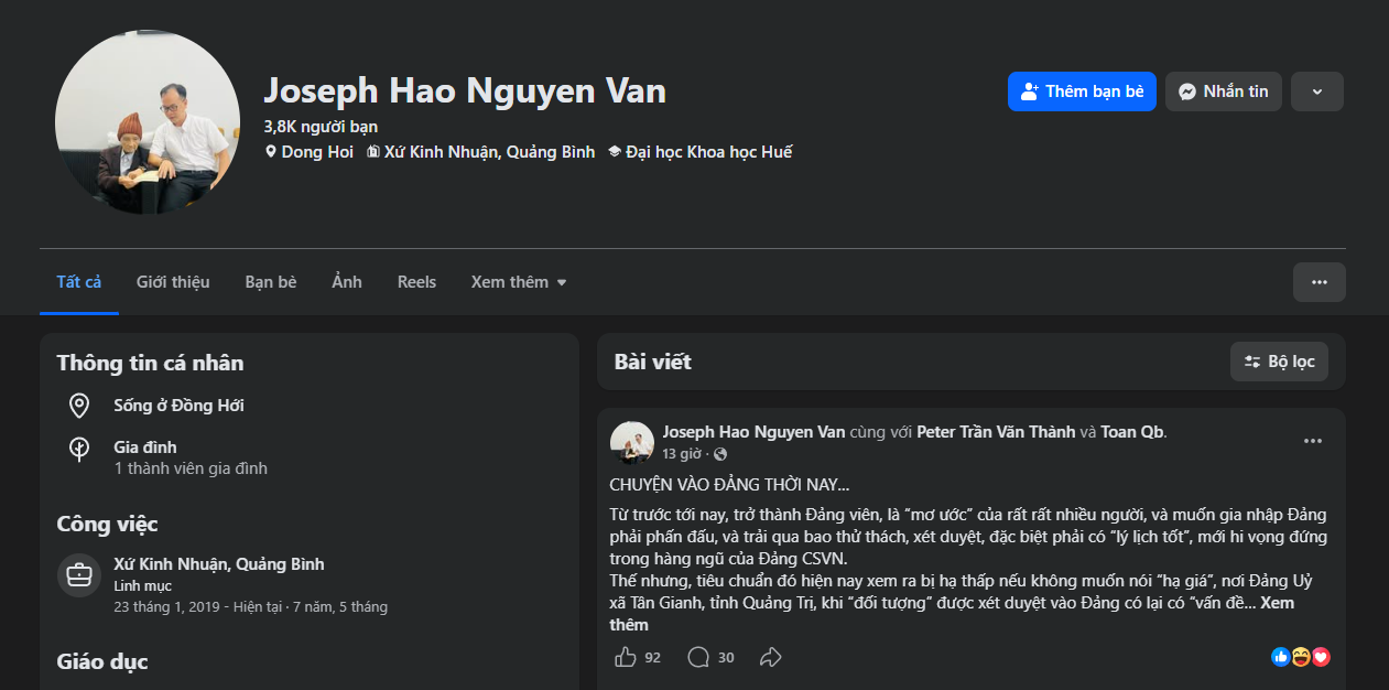 Linh mục Giuse Nguyễn Văn Hảo: 'Vào Đảng phải tự nguyện, sao lại có chuyện thúc ép?'