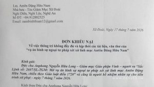 Lm Antôn Đặng Hữu Nam gửi đơn khiếu nại vì chưa nhận được Sắc lệnh triệu tập