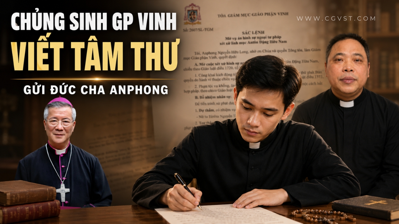 1 Chủng sinh của GP Vinh viết tâm thư gửi Đức cha Anphong Nguyễn Hữu Long