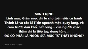 Nói về 2 chữ 'Minh Định' mà cha Antôn Đặng Hữu Nam hay dùng