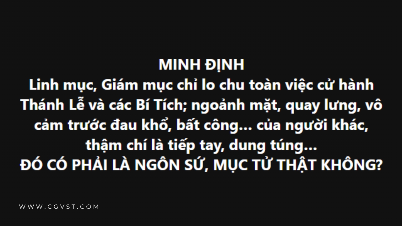 Nói về 2 chữ 'Minh Định' mà cha Antôn Đặng Hữu Nam hay dùng