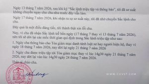 GP Vinh dời ngày triệu tập Lm Antôn Đặng Hữu Nam vì sơ suất